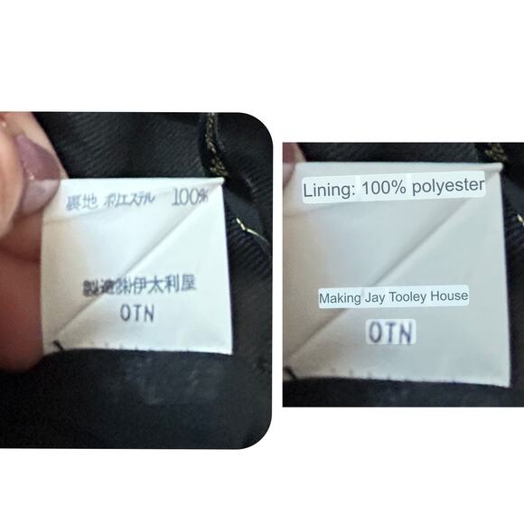 La Moda Goji Italya VTG Pencil Mini Skirt Women's 7A2/ US 2 Black Hemp Linen - Picture 8 of 8